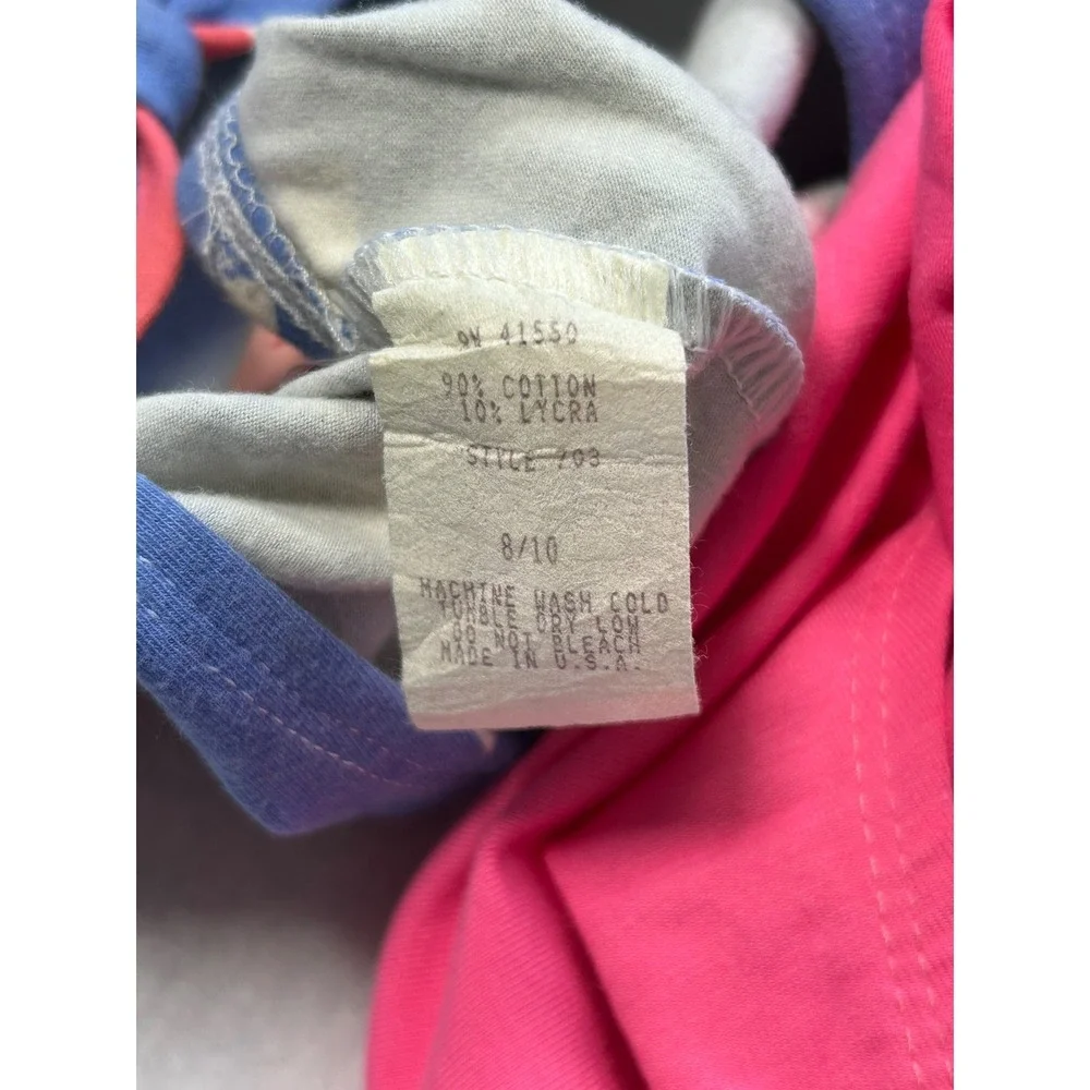 Vintage NWT Girls Leotard Lot 2 Jenni Rose Body Flex Pink Blue Pattern Size 8-10